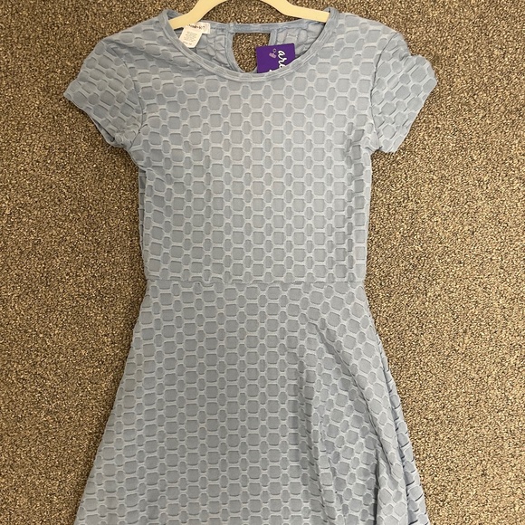 NWT Area Code 407 Kids Dusty Blue T Shirt Dress - Picture 1 of 3